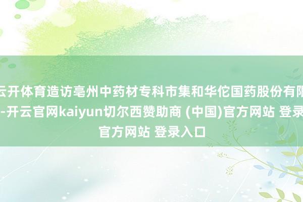 云开体育造访亳州中药材专科市集和华佗国药股份有限公司-开云官网kaiyun切尔西赞助商 (中国)官方网站 登录入口