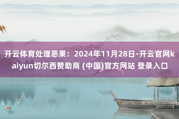 开云体育处理恶果：2024年11月28日-开云官网kaiyun切尔西赞助商 (中国)官方网站 登录入口